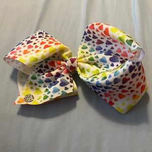 Rainbow heart JoJo bow